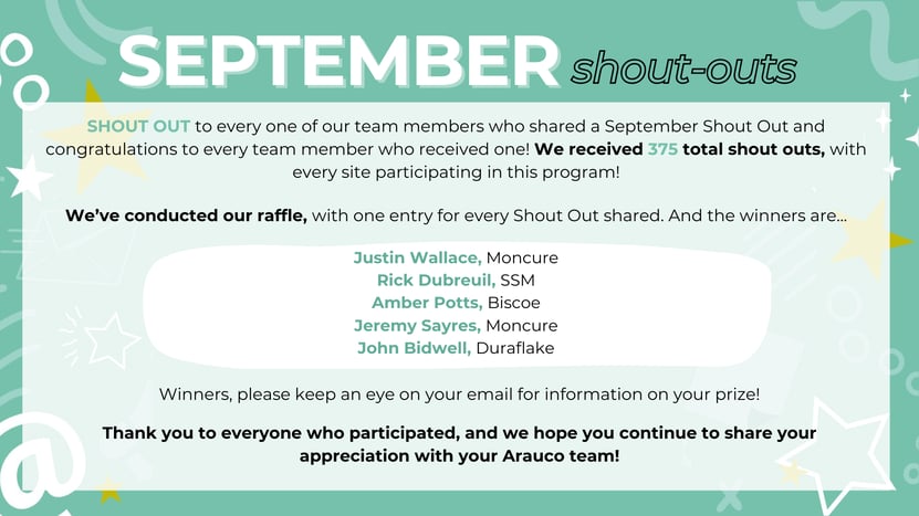 September Shout Outs Wrap Up 2025